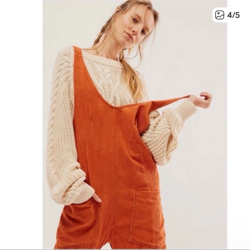 We The Free Corduroy Jumpsuit Burnt Orange Medium - Picture 7 of 16